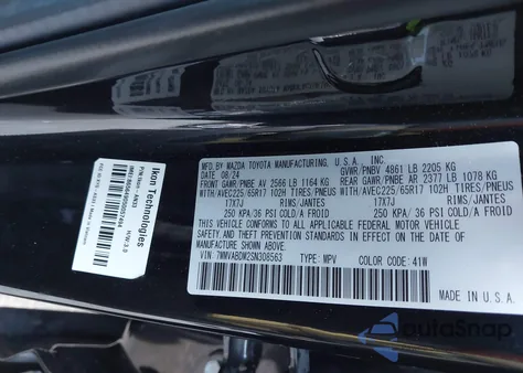 2025 Mazda Cx-50 2.5 S Premium Package from USA, damaged, VIN 7MMVABDM2SN308563